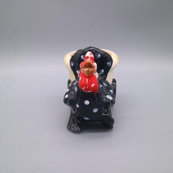 Vintage Shafford #4179 Rooster Pulling Cart Planter Hand Decorated Japan - Picture 5 of 7